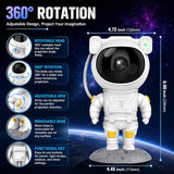 Astronaut Galaxy Projector Night Light – 360° Rotating Nebula Star Projector with Remote Control, Timer & Adjustable Head – Space Lamp for Kids’ Bedroom, Gifts, Gaming Room, Home & Décor